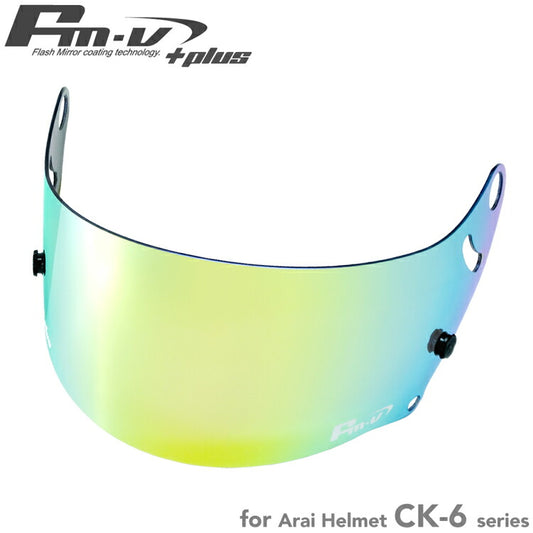 Fm-v Plus mirror coating visor GOLD/GREEN LIGHT SMOKE CK-6S