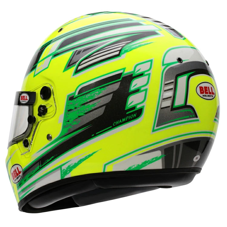 BELL RACING ヘルメット 56サイズ KC7-CMR CHAMPION イエロー×アンスラサイト SNELL-FIA CMR-2016 レーシングカート・走行会用 (131120X) MY2025